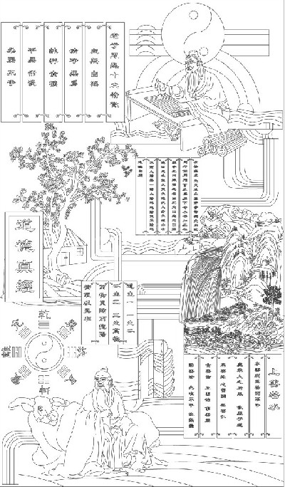 人文歷史浮雕雕塑原創手繪設計稿